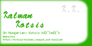 kalman kotsis business card